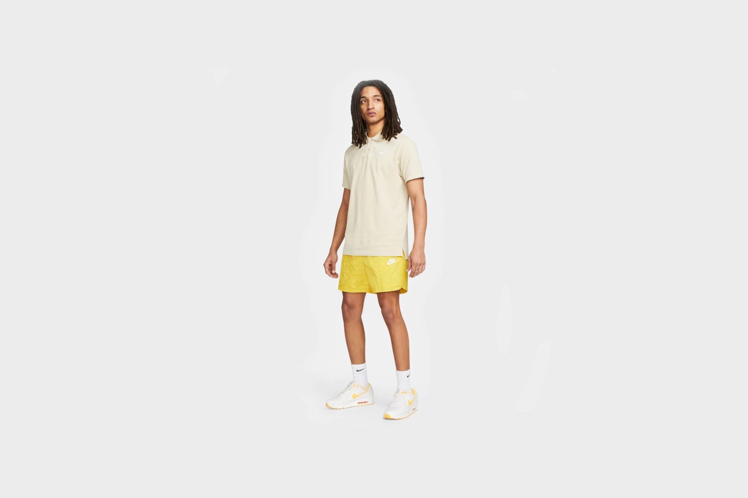 Nike Air Men’s Lined Woven Shorts (Yellow) - Image 4