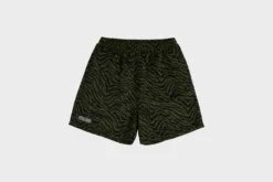 Pleasures Breaker Fuzzy Stripe Shorts (Green)