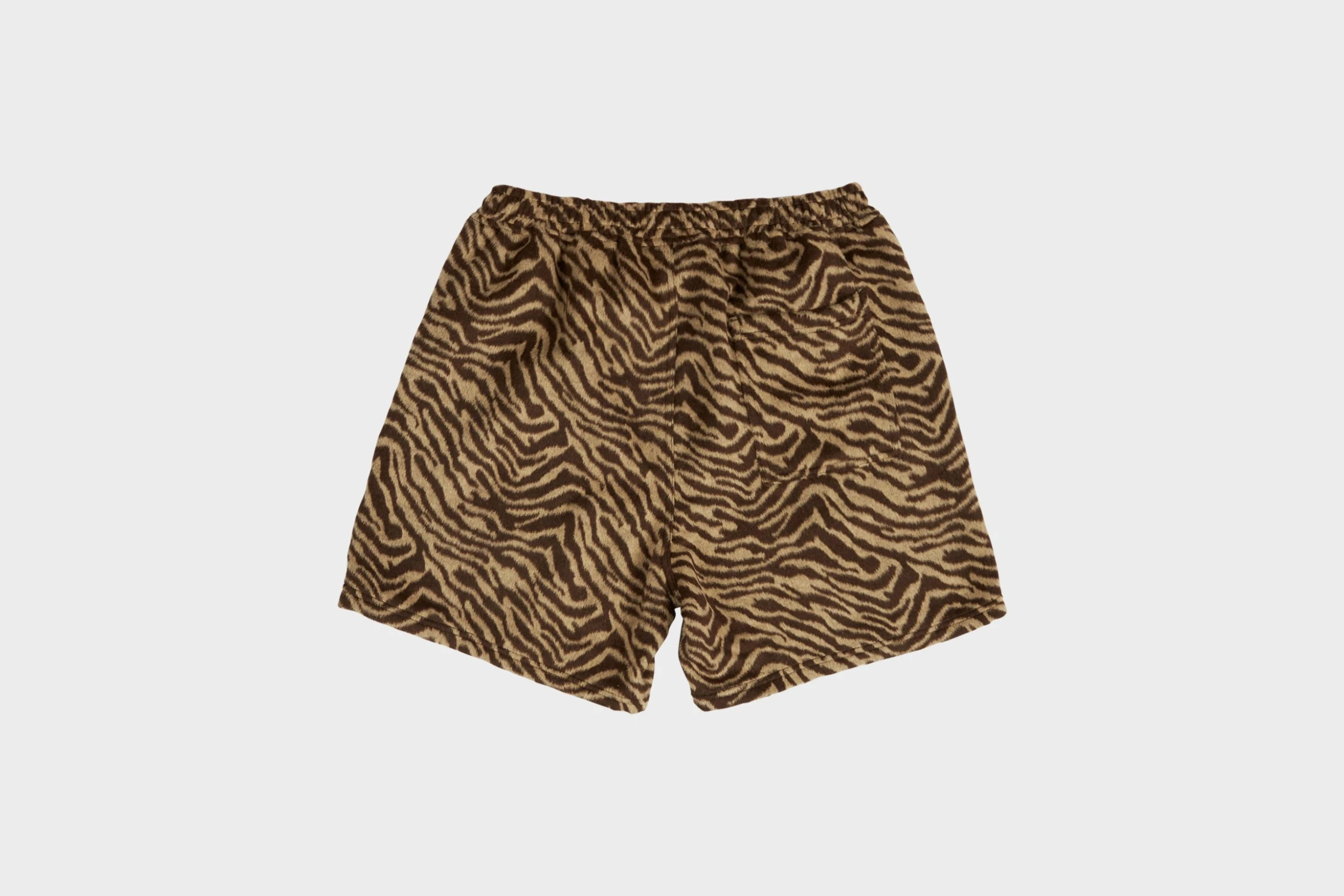 Pleasures Breaker Fuzzy Stripe Shorts (Tan) - Image 2