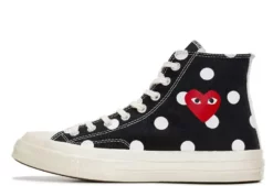 Converse Chuck Taylor All-Star 70s Hi Comme Des Garcons CDG Polka Dot Black